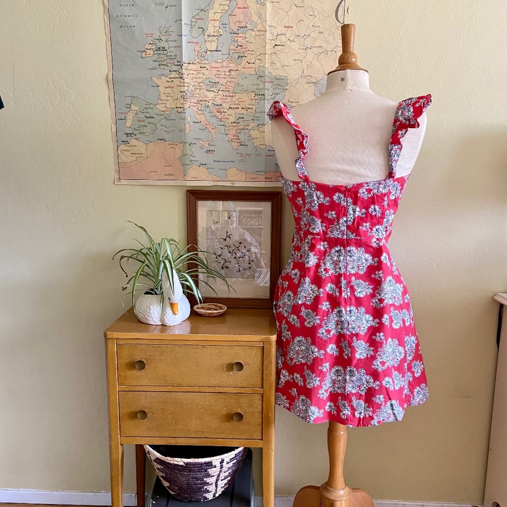 ASOS Floral Red Mini Dress - Picture 5 of 7